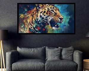 Abstract Jaguar Art Print: Colorful Wildlife Painting - Etsy