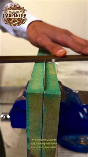 Sharpen Metal Blade Perfectly with File #DIY #tools #metalworking