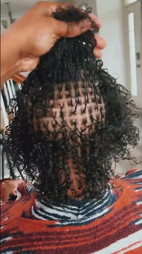 Low density hair Micro Loc Install 😍😍 #microlocs #microlocinstall #microlocjourney