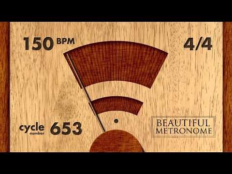 150 BPM 4/4 Wood Metronome HD