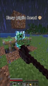 Easy piglin head tutorial #minecraft #tutorial #piglin #head