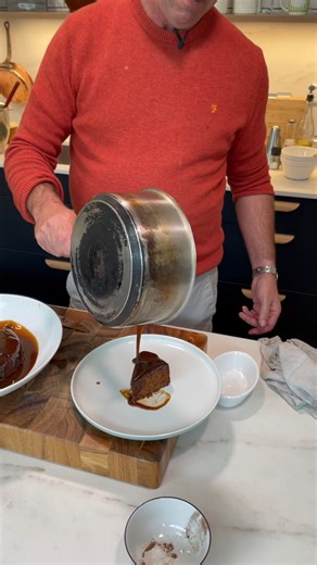 Sticky Toffee Pudding with butterscotch sauce a perfect recipe to make with your family! . . . Check the recipe on www.kevindundon.com | Kevin Dundon
