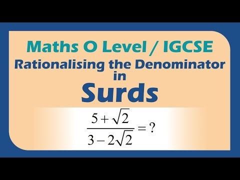 How to Rationalise the Denominator in Surds