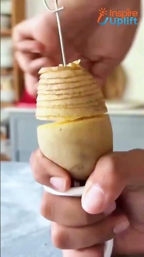 Turn Plain Potatoes Into Spiral Snacks 🥔 #shorts