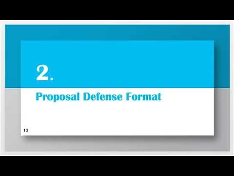 Developing Proposal Defense for Thesis or Dissertation Research