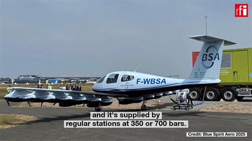 4.4K views · 108 reactions | A French startup, Blue Spirit Aero, has developed an innovative hydrogen fuel cell-powered aircraft, showcased at the 55th Paris Air Show held recently in Le Bourget. https://rfi.my/BqYi.f | RFI English | Facebook