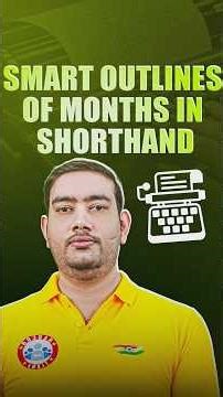 English Steno सीखना हुआ और आसान 😍l Smart Outlines of Months in Shorthand