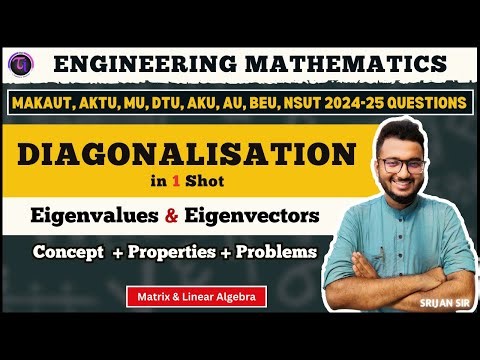 Diagonalisation in 1 shot | Eigenvalues | Eigenvectors | Linear Algebra