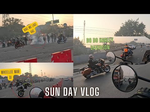 🏍️ Sunday Ride Mania: Wheelies, Burnouts & Dream Harleys! 🤯