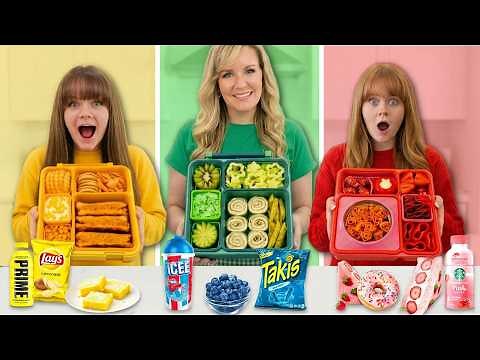 Eating Only ONE Color of Food for LUNCH! | MOM vs DAUGHTERS (Who Wins??)