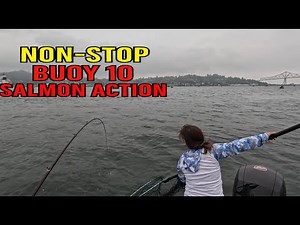Buoy 10 NON stop Action BIG COHO! Fun Chinook RUNS! EPIC DAY on the Columbia river Salmon Fishing!