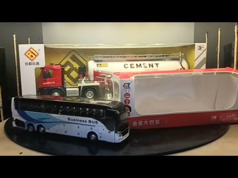 DIECAST Semi Trailer Truck and City Bus ( both with Light and Sound ) , incredible #diecast