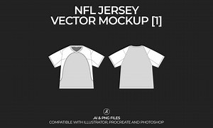 NFL Jersey Vector Mockup: Streetwear Fashion Tech Pack (digital File) - Etsy