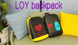LED Backpack with LOY APP Control Waterproof Anti-Theft Fashion Design Zipper Closure USB Port