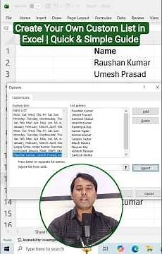 ✅ Create Your Own Custom List in Excel | Quick & Simple Guide #excelhacks
