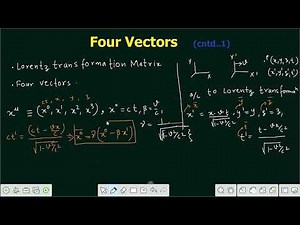 Lecture 2 | Four Vectors | MSc 2nd semester