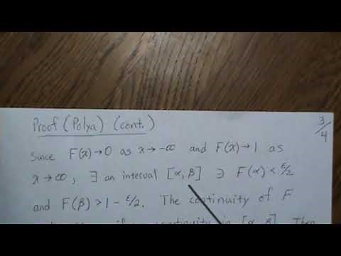Basic Limit Theorems (5/11): Levy Continuity Theorem. Polya Theorem.