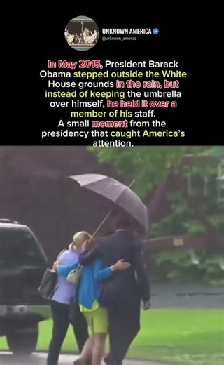 Obama’s unexpected rainy-day moment at the White House.