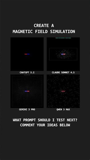 ChatGPT vs Claude vs Gemini vs Qwen - Magnet Showdown #shorts