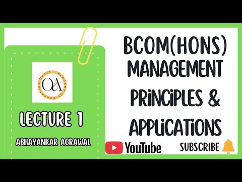 Lecture 1: Principles of Management | B.Com (Hons) DU | Exams Focused