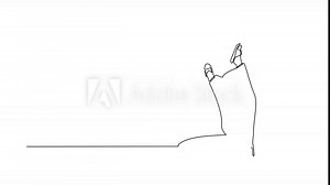 Self drawing animation of single line draw Arabian falling into pit hole. Legs up. Logo protruding legs from hatch, puddles. Metaphor. Failure. Defeat. Continuous line draw. Full length animated