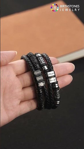 🔥 What’s the Coolest Personalized Gift for Men? Try This Viking Leather Bracelet!