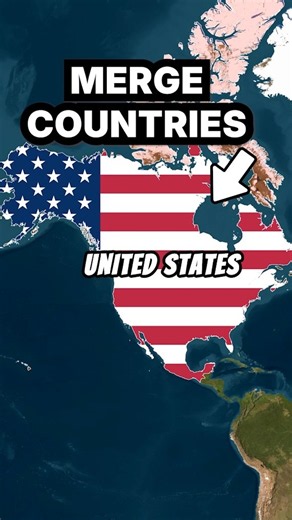 How to Merge North America into One Country on a Map #MapAnimation #Shorts #NorthAmerica #Geography