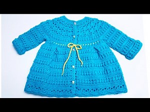 Crochet coat, sweater, jacket or cardigan for girls 2-3 years + / Toddler girls crochet coat - EASY
