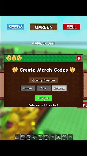 🏷️ I GENERATED MERCH CODES 🌈 #growagarden #roblox #fyp