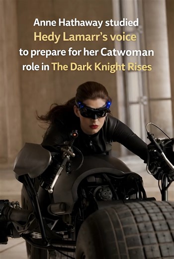 Alchetron.com on Instagram: "To perfect her portrayal of Catwoman in The Dark Knight Rises, Anne Hathaway studied the voice and elegance of classic Hollywood icon Hedy Lamarr. She drew inspiration from Lamarr’s smooth, alluring tone to give Selina Kyle a sophisticated yet mysterious presence. It’s a great example of how actors research and refine even the smallest details to bring depth and authenticity to their characters. #AnneHathaway #Catwoman #TheDarkKnightRises #HedyLamarr #ActingProcess #