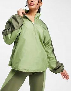 Nike Running Air Dri-FIT 1/4 zip top in khaki | ASOS