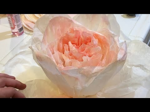 Coffee Filter Rose TUTORIAL / EASY SIMPLE NO CUTTING Paper Rose Paper Flower