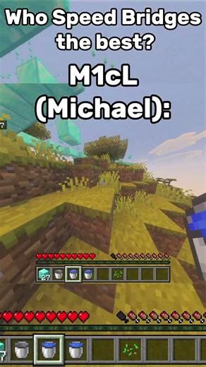 Who is the best Speed Bridger?... #minecraftmemes #minecraft