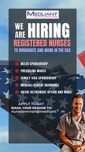 Medliant is sponsoring Registered Nurses to work in the USA! Apply today for USRN and NCLEX sponsorship! | Medliant USRN Opportunities