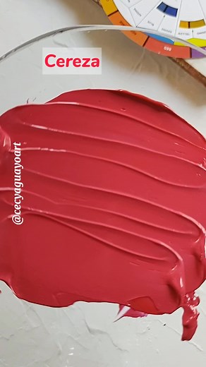 Cómo hacer el color cereza 🍒. #cecytips #inspiracion #tecnicasdearte #ceciliaaguayo #estudiodepintura #mendoza #argentina