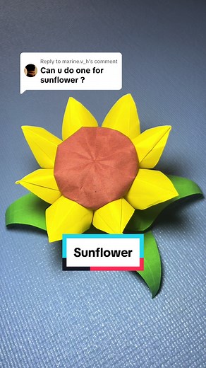 Sunflower Origami Tutorial: DIY Folding Paper Guide