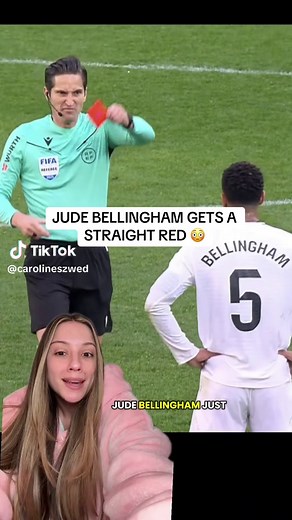 JUDE BELLINGHAM SENT OFF WITH A STRAIGHT RED CARD AFTER ARGUING WITH THE REFEREE 😳😳😳 #judebellingham #bellingham #realmadrid #realmadridfc #realmadridfans