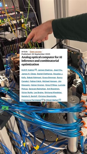 Good Ol' Gab | Analog optical computer at Microsoft! I was invited to talk to the researchers behind the analog optical computer that was developed at... | Instagram