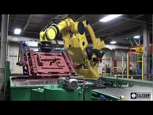 Sand Casting Coating with FANUC M-2000iA Robot - Courtesy of Ellison Technologies