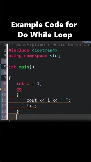 #cpp #coding #programming #learncpp #dowhileloop #shorts