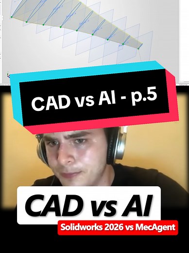 CAD vs AI - p.5 - Blade Macro AI Creation Solidworks 2026 vs MecAgent *MecAgent is an independent tool. It is not affiliated with, endorsed by, or a partner of SOLIDWORKS® or Dassault Systèmes. Any reference to SOLIDWORKS® is for informational purposes only. #cad #ai #mechanicalengineering #solidworks