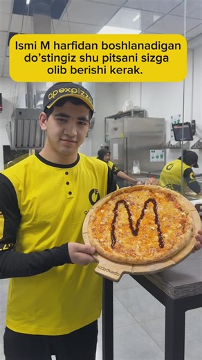 Apexpizza on Instagram: "Ismi “M” harfi bilan boshlanadigan tanishingizga shu videoni jo‘nating! 📩 🍕 U sizga pizza olib berishi kerak! 😆🔥 Отправь это видео знакомому, чье имя начинается на “М”! 📩 🍕 Он должен купить тебе пиццу! 😆🔥"