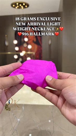 ✨R K JEWELLERS✨ | ✨ NEW ARRIVAL | CLASSIC BEAUTY IN LIGHT WEIGHT ✨ Presenting our 18 Grams Exclusive Light-Weight Gold Necklace, designed for women who love... | Instagram