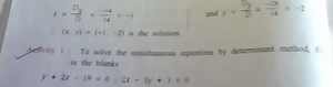 Solve the simultaneous equations using the determinant method:... | Filo