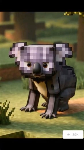 Koala vs Minecraft Portal! 🐨⚡#gaming #cute #minecraft #koala #animals #ai #funny #shorts