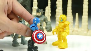 Avengers Toys Colors Squad Battle | Iron Man vs Captain America - Toys Play Time