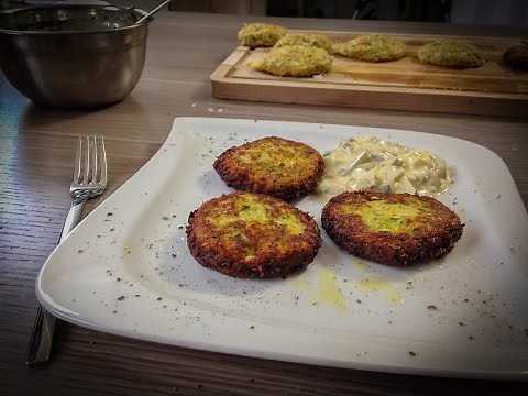 Zucchini laibchen mit Remouladensosse ein Traum