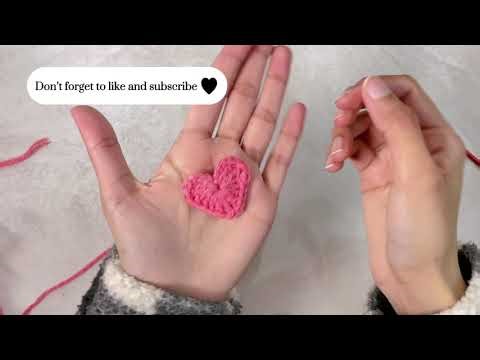 Easy crochet heart 💗 | for beginners | cute mini heart tutorial
