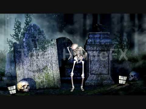 Dancing Skeleton. Halloween Projector Video.