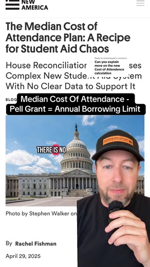 Here’s how the new student loan caps and cost of attendance calculation would work (if it passes): #studentloans #financialaid #CollegeAdmissions | The College Investor | Facebook